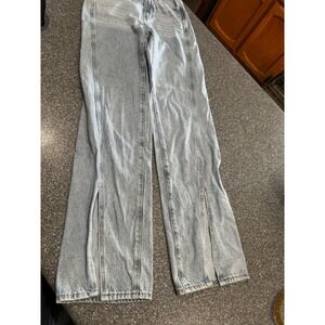 Pacsun 90's Boyfriend Jeans Light IWash Denim Classic Size 24 Front Slits A12
